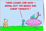 aliens, beads, trinkets card