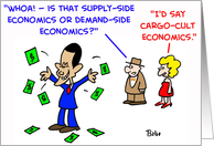 Obama, cargo, cult, economics card