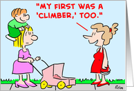 kids, baby, climber, congratulations card