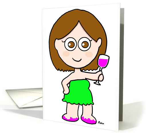 wine, girl card (395950)