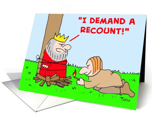 king, burn, stake, demand, recount card (396674)