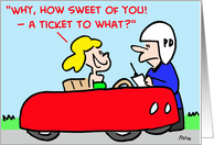 speding, ticket, to what, cop card