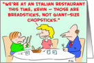 breadstick, chopsticks, italian, restaurant card