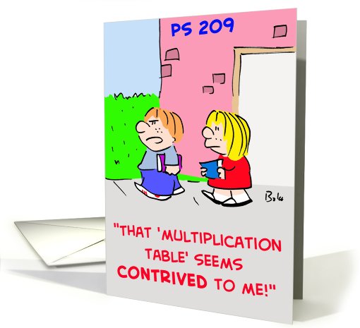 kids, school, multiplication, table, contrived card (411104)