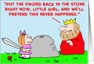 king, sword, stone, arthur card