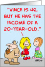 income, 20-year-old card