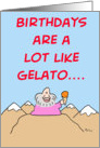 Birthdays, gelato card