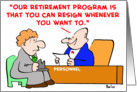 personnel, retirement, program, resign card