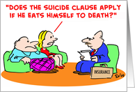 insurance, clause, suicide,eats, death card