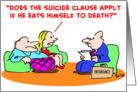 insurance, clause, suicide,eats, death card