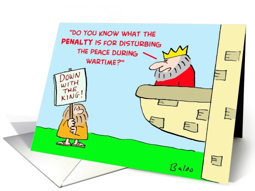king, penalty, disturbing, peace, wartime card (419957)