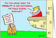 king, penalty, disturbing, peace, wartime card