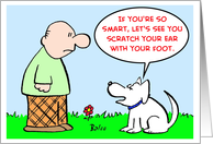 Dog, scratch, ear, foot, smart card