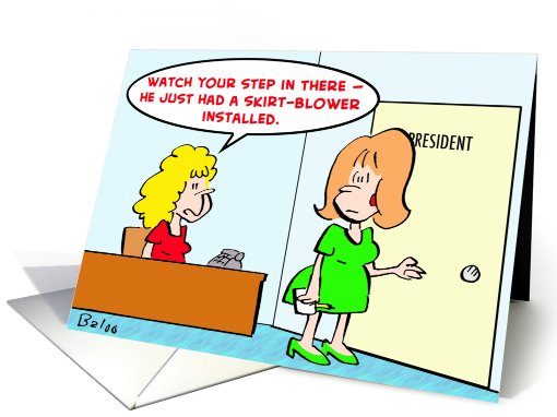 secretary, skirt-blower, sexy card (421736)