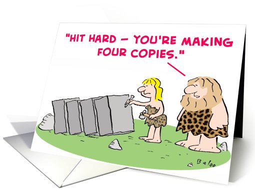 caveman, hit, copy, copies card (424819)