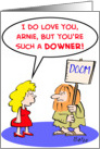 doom, love, downer, cheer, up card