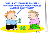 toughest, soldier, vacuum, cleaner card