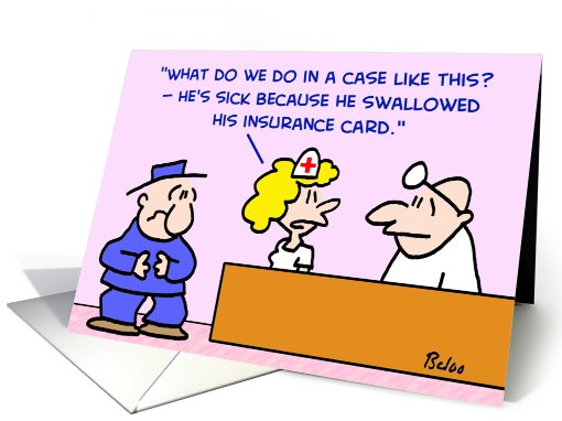 Sick, swallowed, insurance, card (428197)