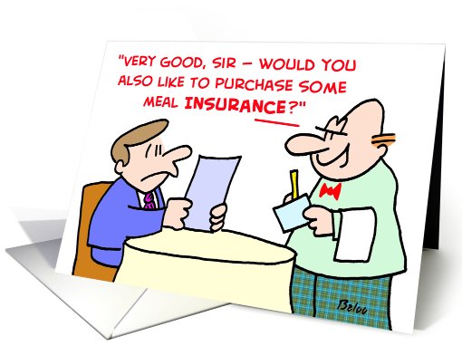 waiter, meal, insurance card (428219)