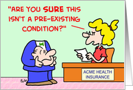 pre-existing, condition, insurance card
