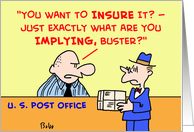 post, office, mailman, insure, insurance card