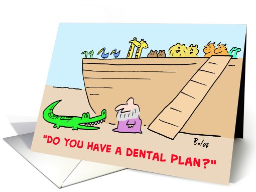noah's, ark, alligator, dental, plan, insurance card (428234)