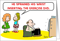 sprained, wrist, excercise, DVD card