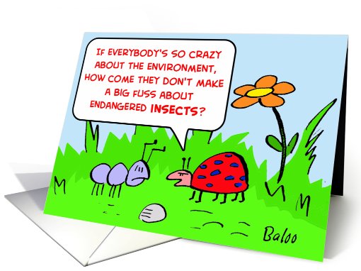 endangered, insects, environment card (429471)