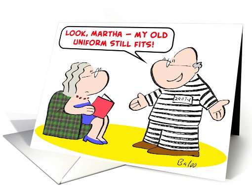 prisoner, old, uniform, still, fits card (429831)