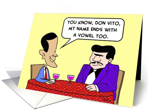 obama, name, ends, vowel, mafia card (430346)
