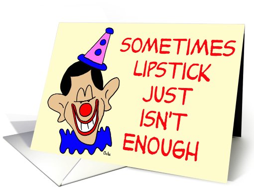 obama, clown, lipstick card (430652)