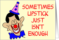 obama, clown, lipstick card
