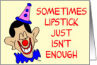 obama, clown, lipstick card