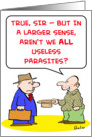 panhandlers, useless, parasites card