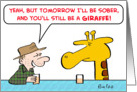 tomorrow, sober, giraffe card