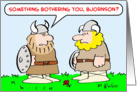 viking, horns, helmet, bother card