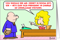 vice, president, unwelcome, visitors card