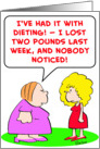 dieting, lost, two, pounds card