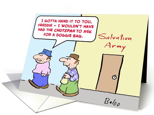 chutzpah, bums, doggie, bag card (438798)