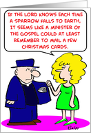 mail, christmas, cards, minister card