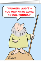 moses, promised, land, california card
