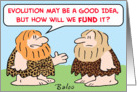 caveman, evolution, fund card