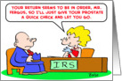 IRS, taxes, check, prostate card