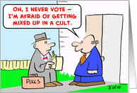 vote, polls, mixed, cult, never card
