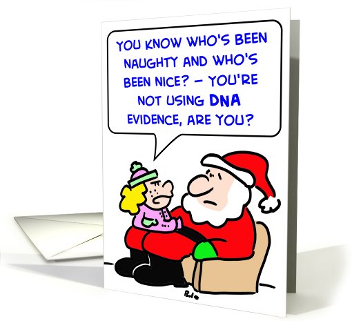 Naughty, nice, santa, claus, christmas, dna, evidence card (449210)