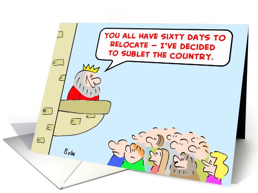king, relocate, sublet, country card (450574)