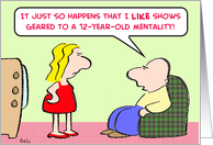 tv, television, mentality card