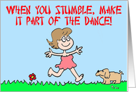 stumble, part, dance