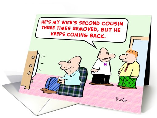 second, cousin, three, times, removed card (452824)