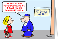 doctor, medical psychosomatic, imaginary, check card